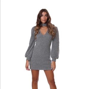 SAYLOR grey sweater dress